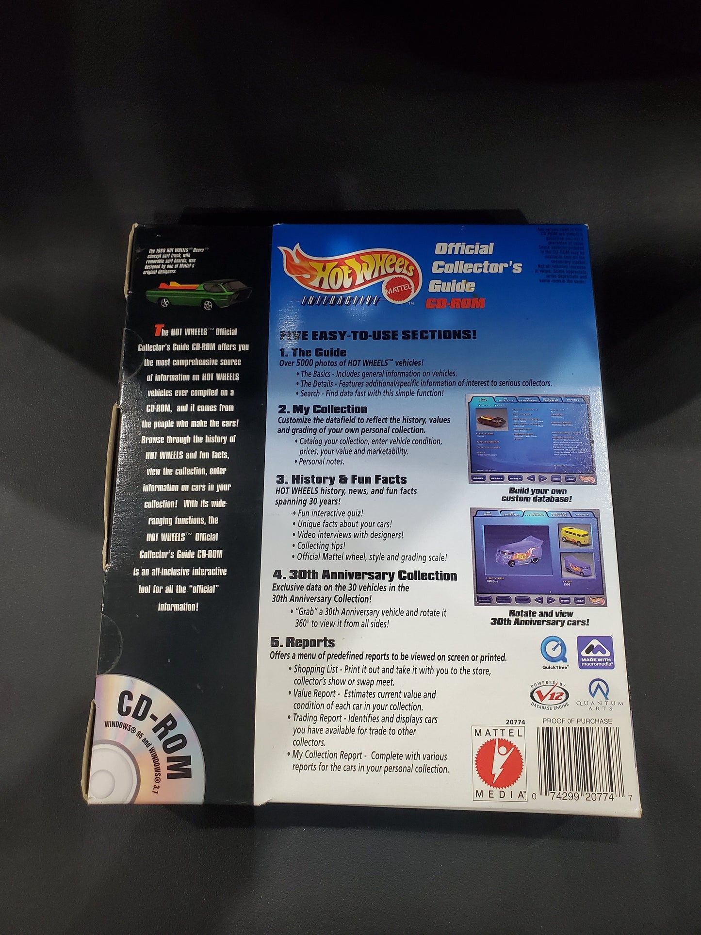 Hot Wheels - '98 Official Collector's Guide Hot Wheels Purple Volkswagen Drag Bus INTERACTIVE