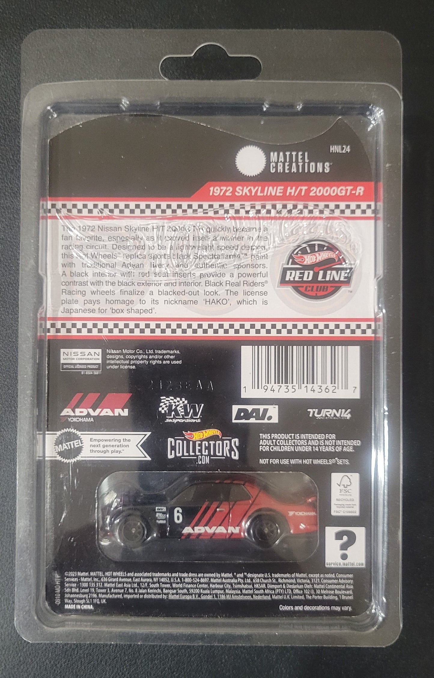 Hot Wheels - 2024 Collector Edition - 1972 Skyline H/T 2000GT-R