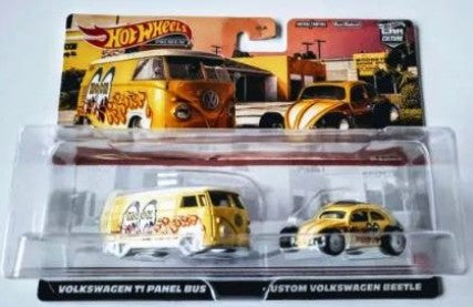 Hot Wheels - Car Culture - Volkswagen T1 Panel Bus & Custom Volkswagen Beetle