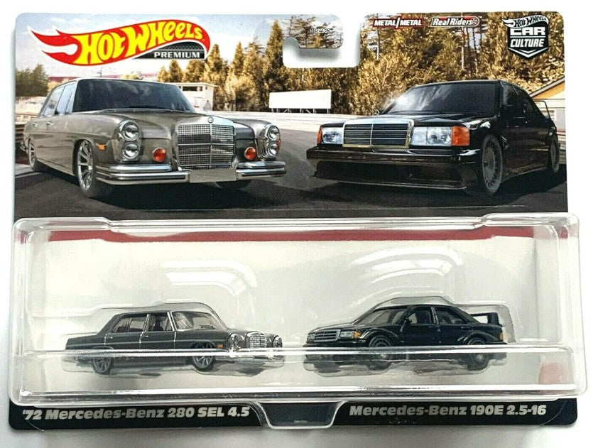Hot Wheels - Car Culture - '72 Mercedes-Benz 280 SEL 4.5 & Mercedes-Benz 190E 2.5-16
