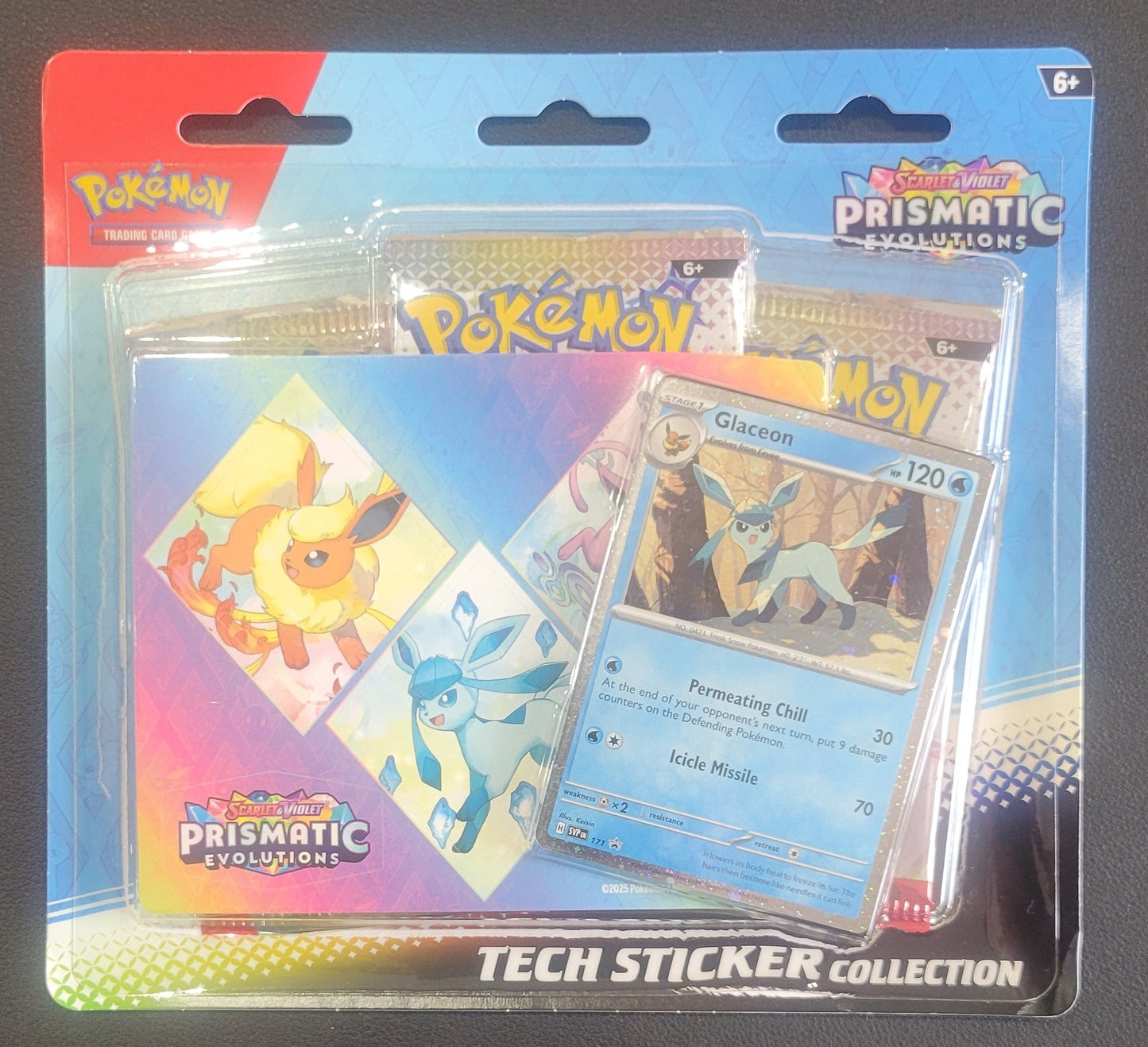 Pokemon - Prismatic Evolutions - Tech Sticker Collection - Glaceon
