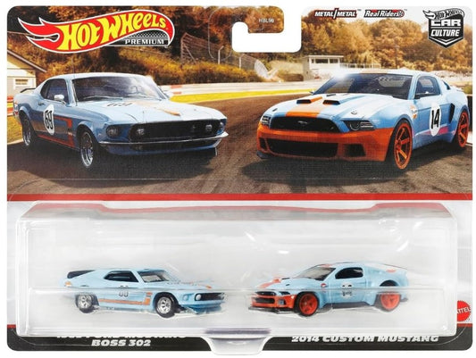 Hot Wheels - Car Culture - 1969 Ford Mustang Boss 302 & 2014 Custom Mustang