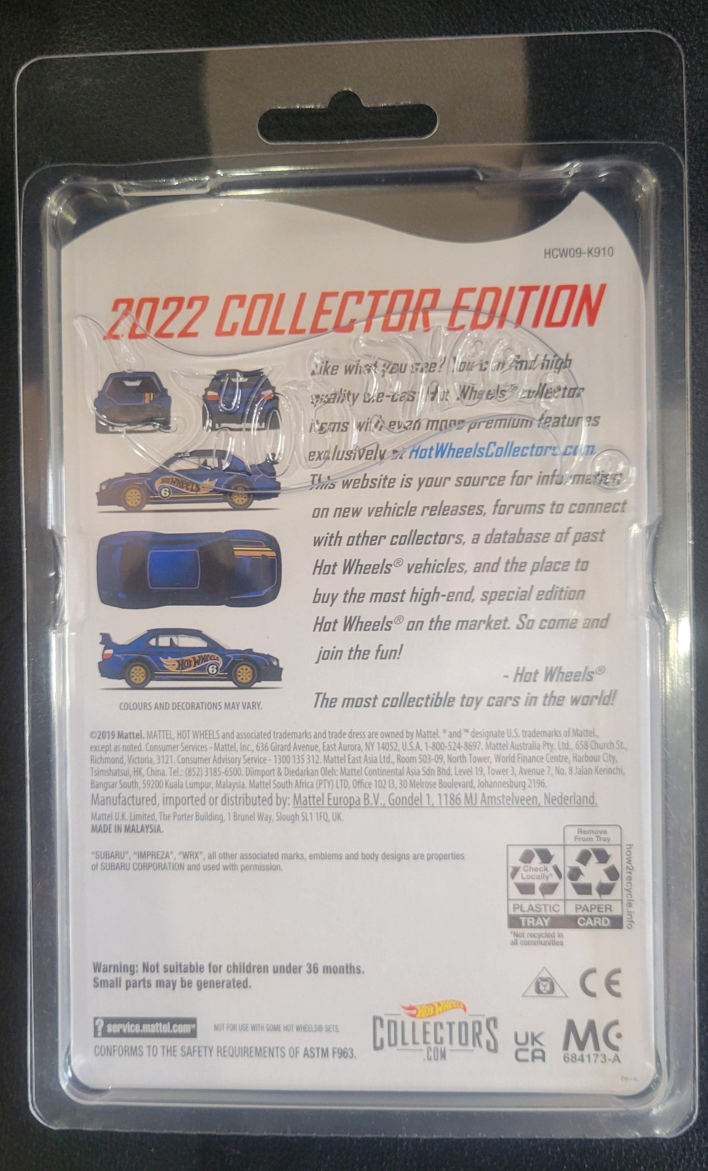 Hot Wheels - 2022 Collector Edition - Subaru Impreza WRX