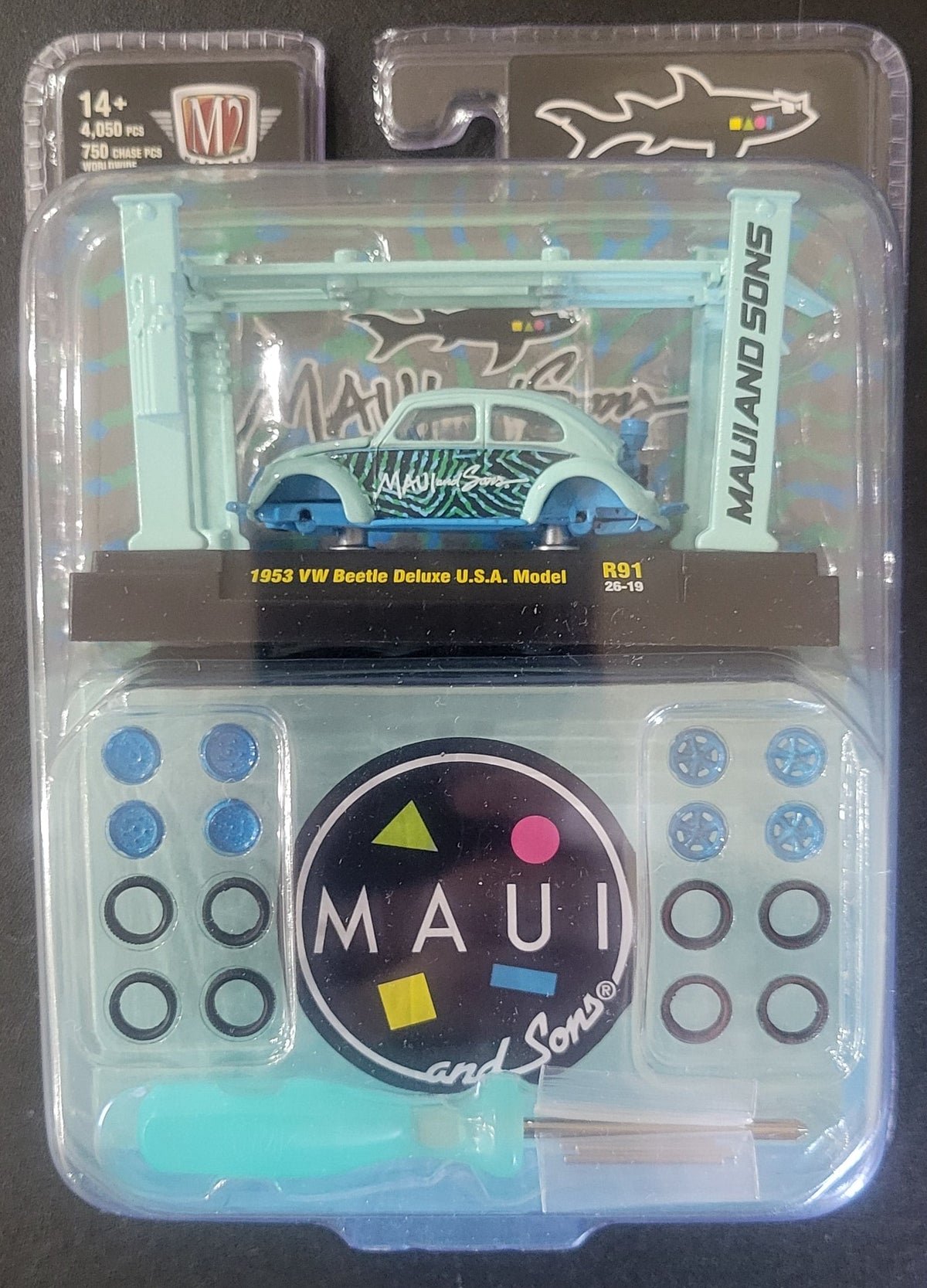 M2 Machines - Maui and Sons 1953 Beetle Deluxe USA Model *Chase*