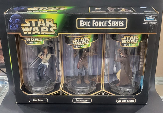 Star Wars - Epic Force - 3 Pack Han Solo, Chewbacca, Obi-Wan Kenobi
