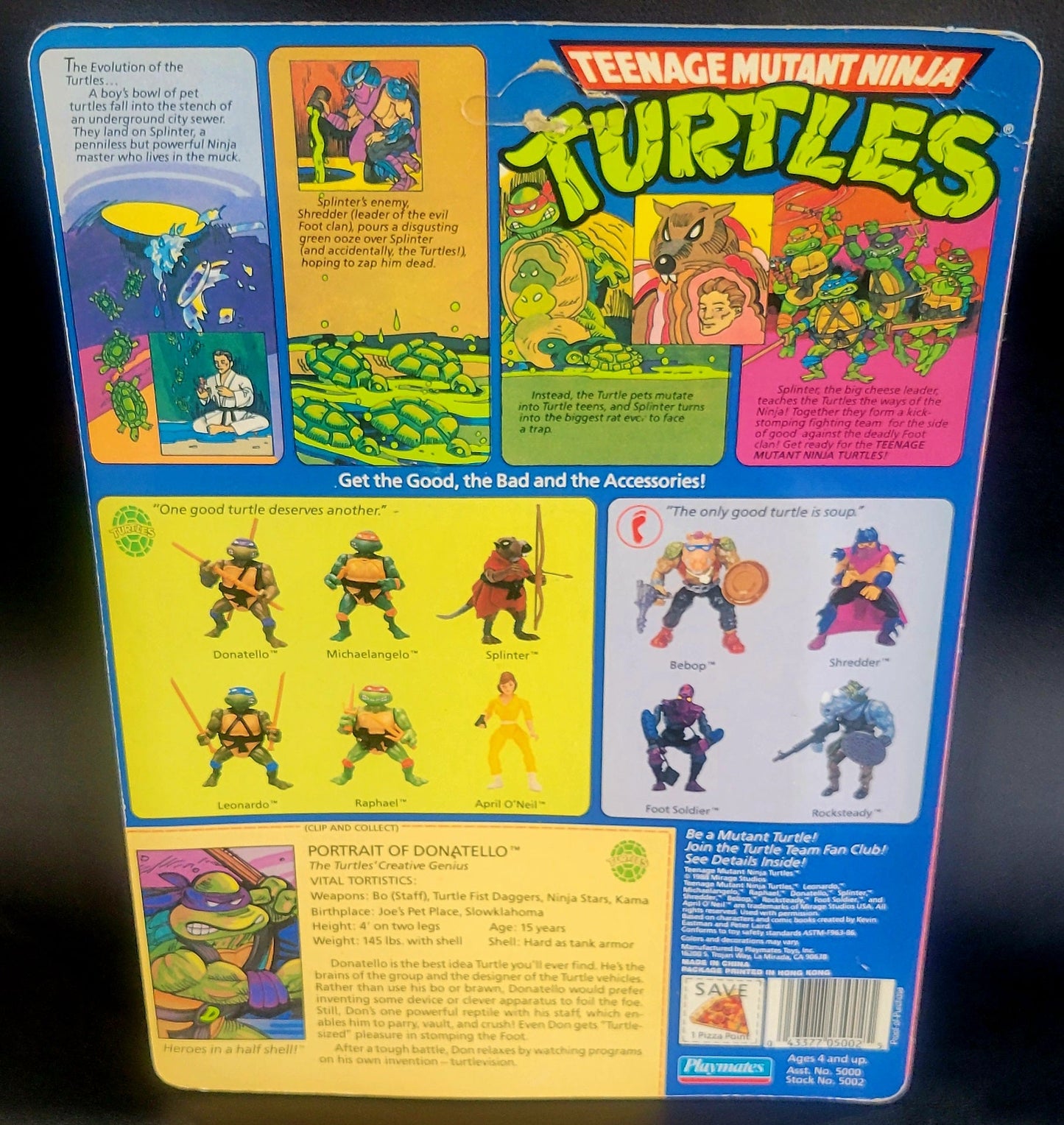 TMNT - VINTAGE 1988 Sealed 10 Back Donatello