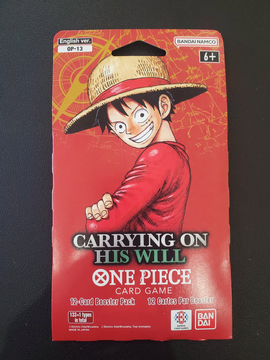 One Piece - Carrying On His Will - 12 Card Booster Pack