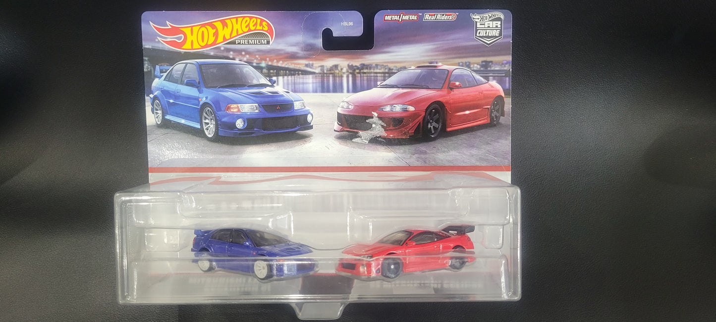 Hot Wheels - Car Culture - Mitsubishi Lancer Evolution VI & '95 Mitsubishi Eclipse