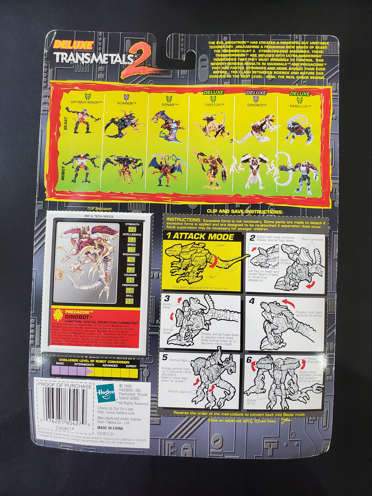 Transformers - Beast Wars - Evil Predacon Dinobot
